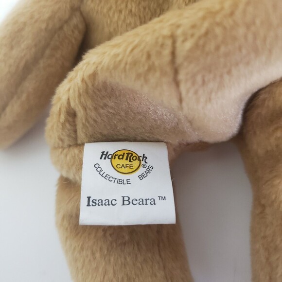 Hard Rock Cafe Isaac Beara Hollywood Bear Beanie Plush Toy 8" Brown Collectible - Picture 8 of 10